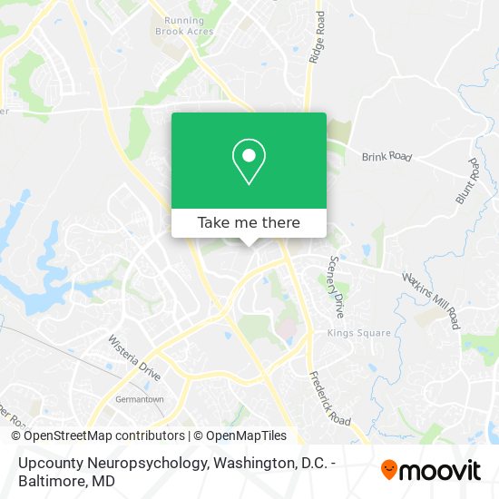 Upcounty Neuropsychology map