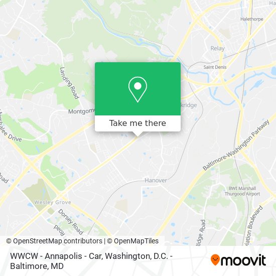 WWCW - Annapolis - Car map