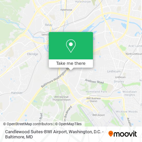 Mapa de Candlewood Suites-BWI Airport