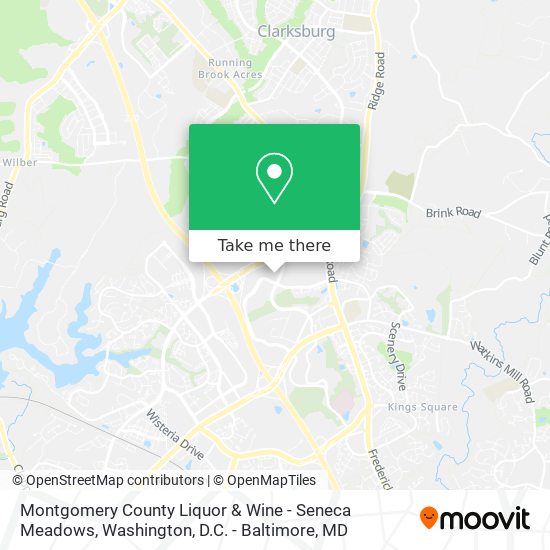 Mapa de Montgomery County Liquor & Wine - Seneca Meadows