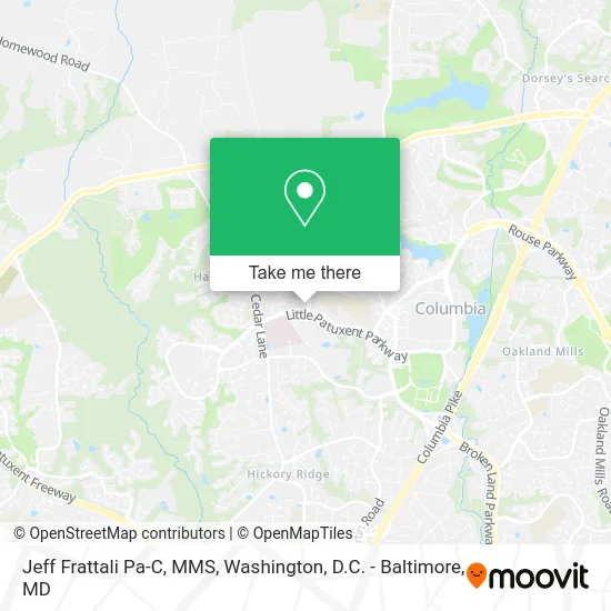 Jeff Frattali Pa-C, MMS map