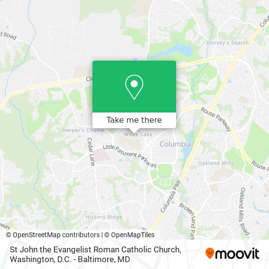 Mapa de St John the Evangelist Roman Catholic Church