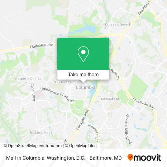Mall in Columbia map