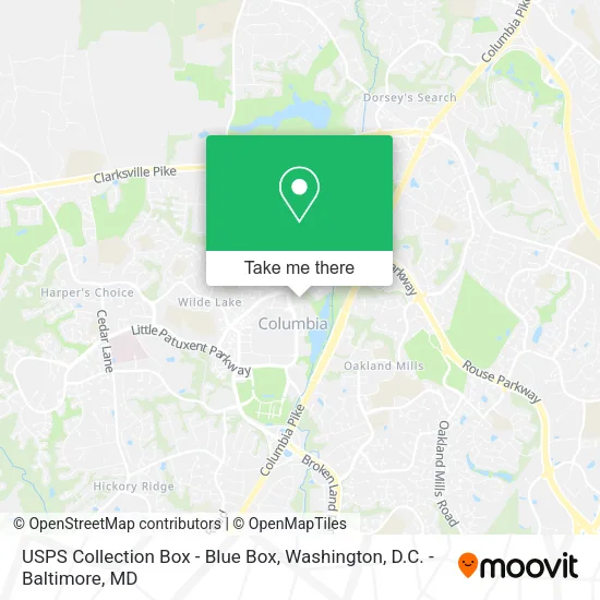 USPS Collection Box - Blue Box map