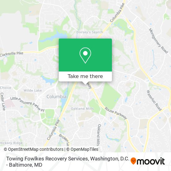 Towing Fowlkes Recovery Services map