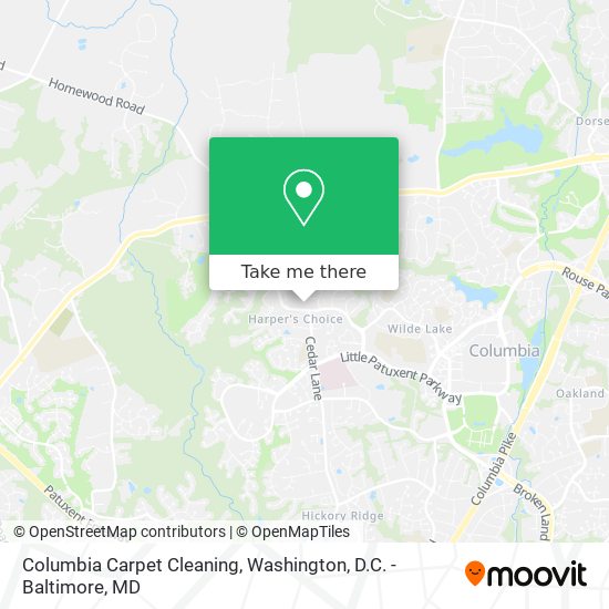 Columbia Carpet Cleaning map