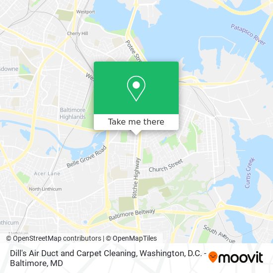 Dill's Air Duct and Carpet Cleaning map