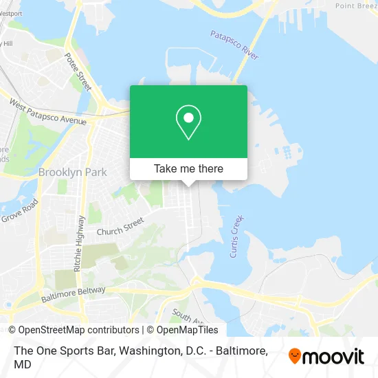 The One Sports Bar map