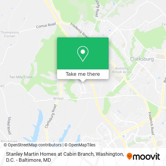 Mapa de Stanley Martin Homes at Cabin Branch