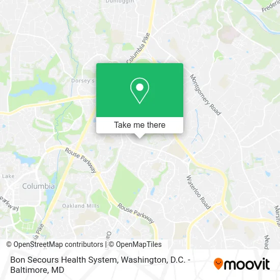 Bon Secours Health System map