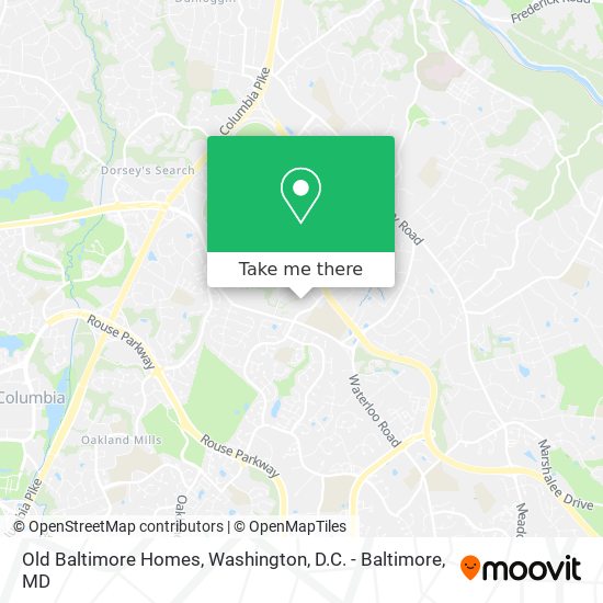 Mapa de Old Baltimore Homes