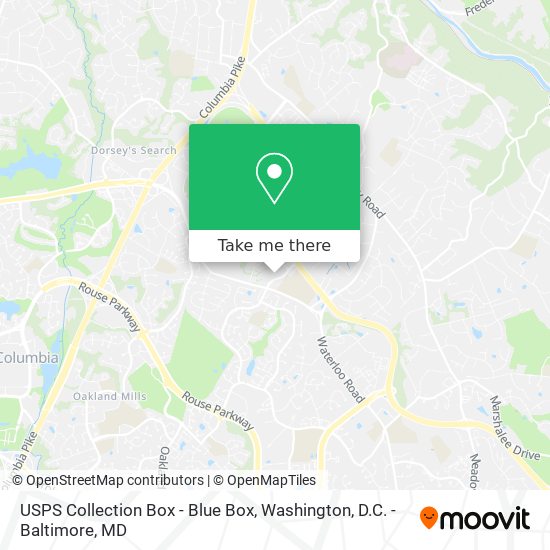 USPS Collection Box - Blue Box map