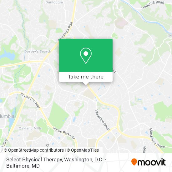 Select Physical Therapy map