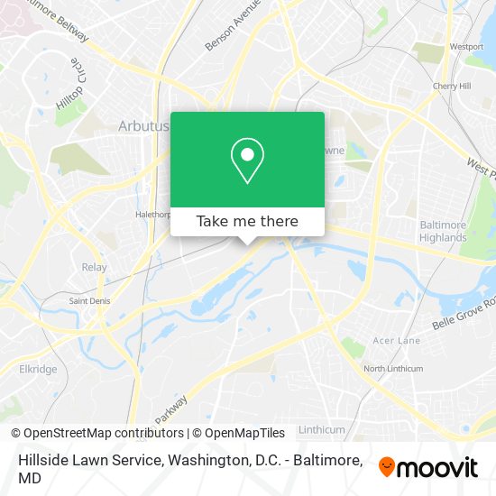 Hillside Lawn Service map