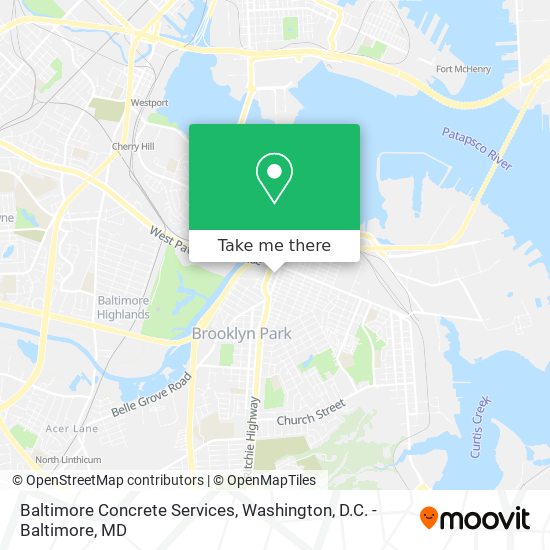 Baltimore Concrete Services map