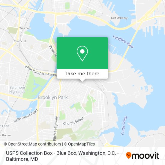 USPS Collection Box - Blue Box map