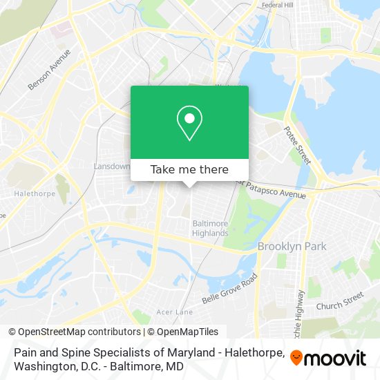 Mapa de Pain and Spine Specialists of Maryland - Halethorpe