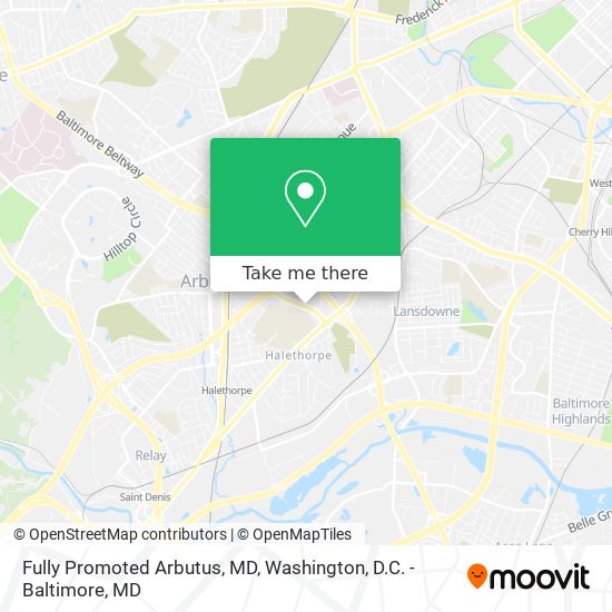 Fully Promoted Arbutus, MD map