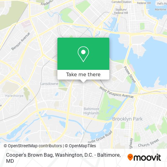 Mapa de Cooper's Brown Bag