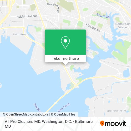 All Pro Cleaners MD map