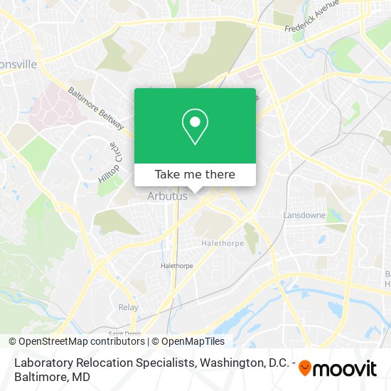 Mapa de Laboratory Relocation Specialists