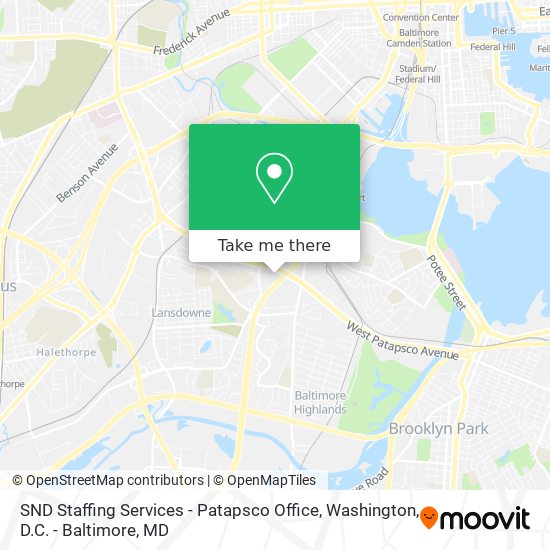 SND Staffing Services - Patapsco Office map