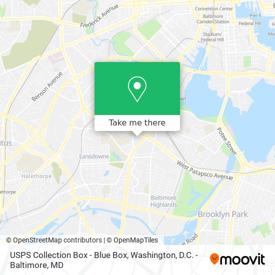 USPS Collection Box - Blue Box map