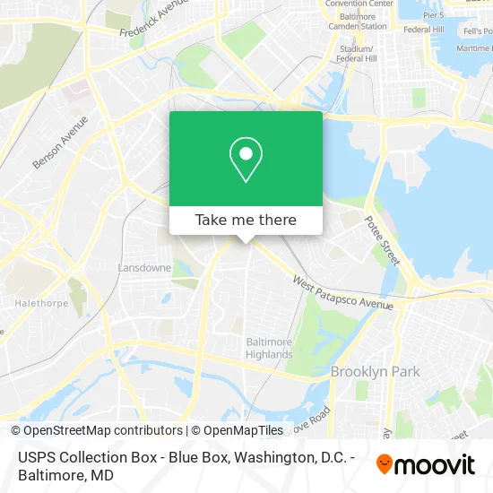 USPS Collection Box - Blue Box map