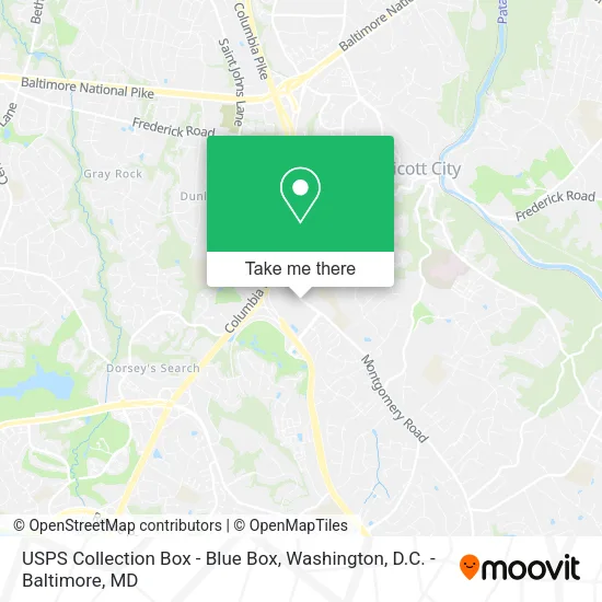 USPS Collection Box - Blue Box map