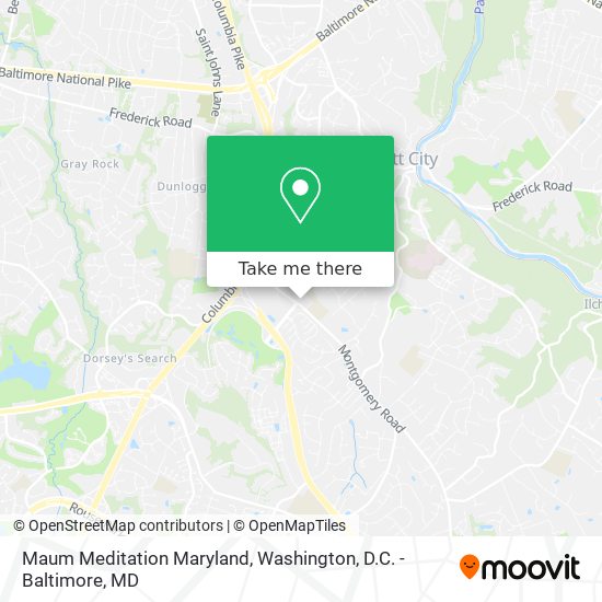 Maum Meditation Maryland map