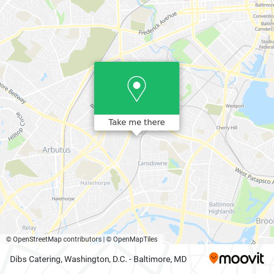 Dibs Catering map