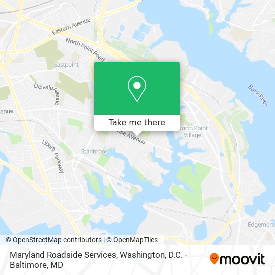 Mapa de Maryland Roadside Services