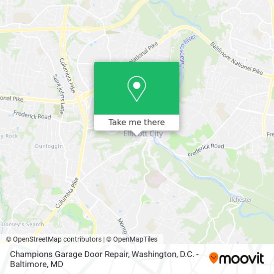 Champions Garage Door Repair map