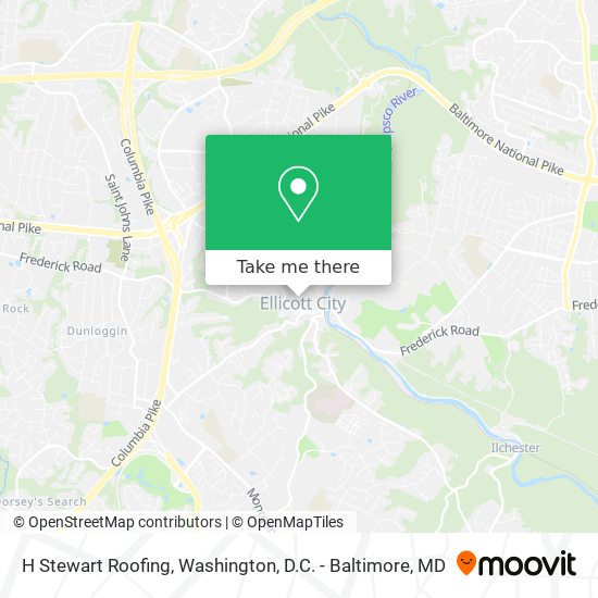 H Stewart Roofing map