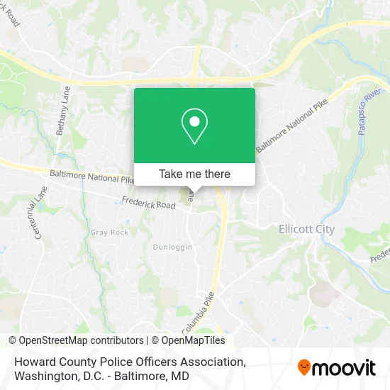 Howard County Police Officers Association map
