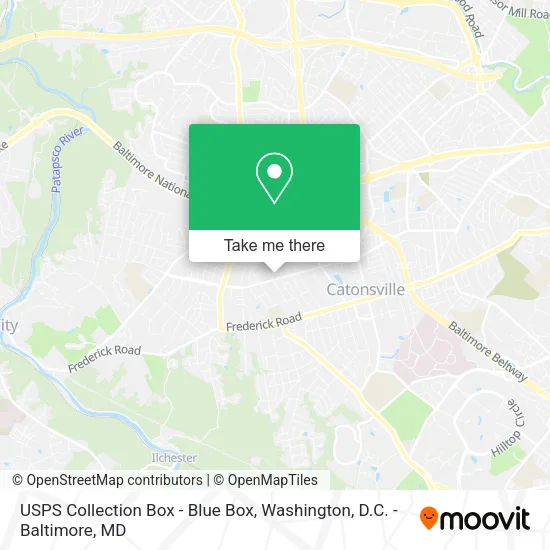 USPS Collection Box - Blue Box map