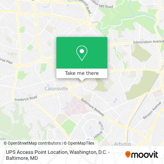 UPS Access Point Location map