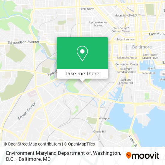 Environment Maryland Department of map