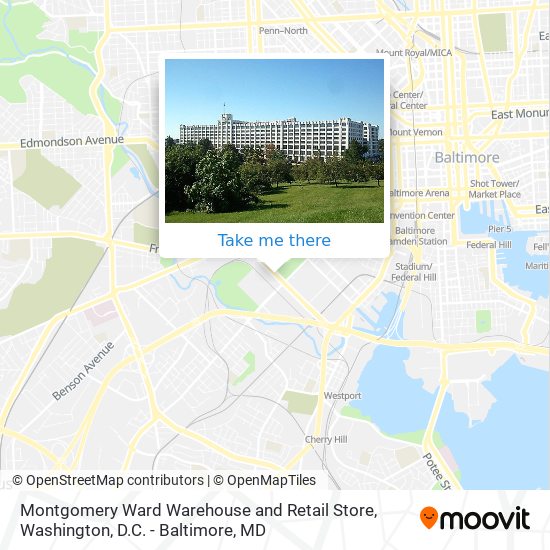 Montgomery Ward Warehouse and Retail Store map