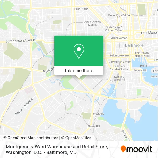 Mapa de Montgomery Ward Warehouse and Retail Store