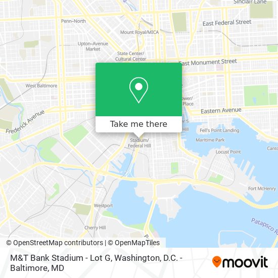 M&T Bank Stadium - Lot G map