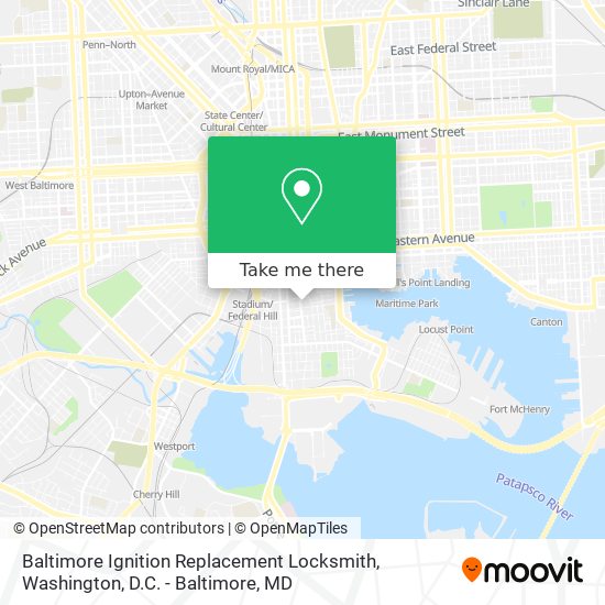 Mapa de Baltimore Ignition Replacement Locksmith