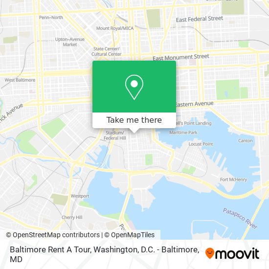 Mapa de Baltimore Rent A Tour