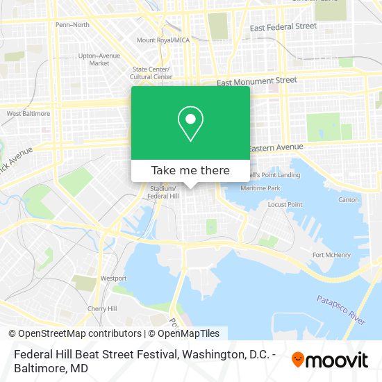 Mapa de Federal Hill Beat Street Festival