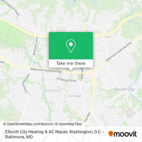 Mapa de Ellicott City Heating & AC Repair