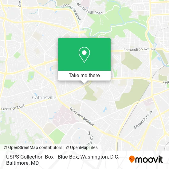 Mapa de USPS Collection Box - Blue Box