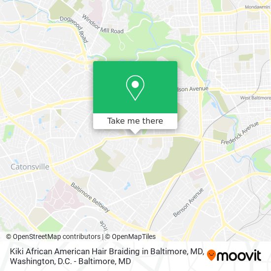 How to get to Kiki African American Hair Braiding in Baltimore, MD by Bus  or Light Rail?