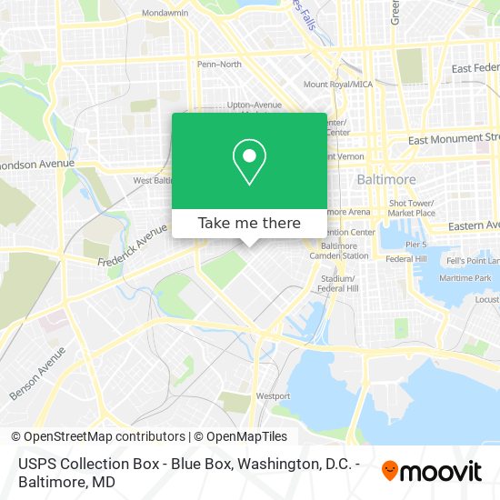 USPS Collection Box - Blue Box map