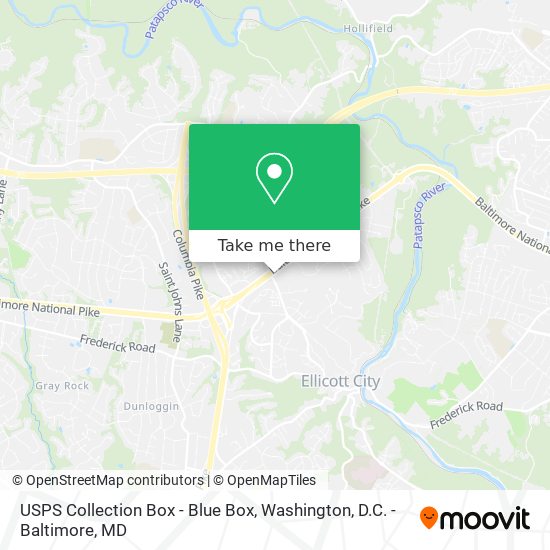 USPS Collection Box - Blue Box map