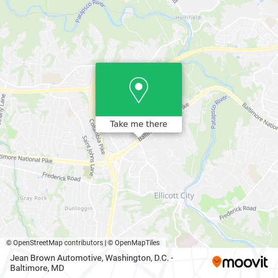 Jean Brown Automotive map